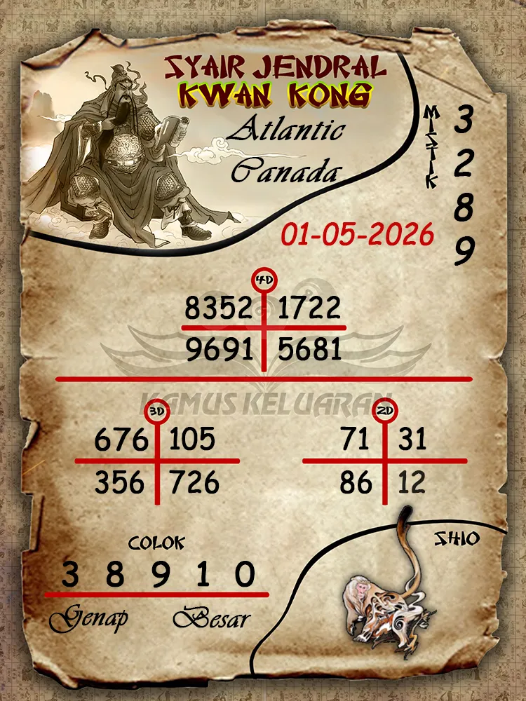 Syair Jendral Kwan Kong Atlantic Canada 01 05 2026