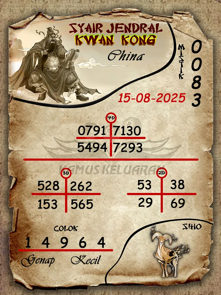 syair jendral kwan kong China 15 08 2025