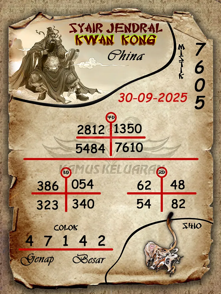Syair jendral kwan kong China 30 09 2025