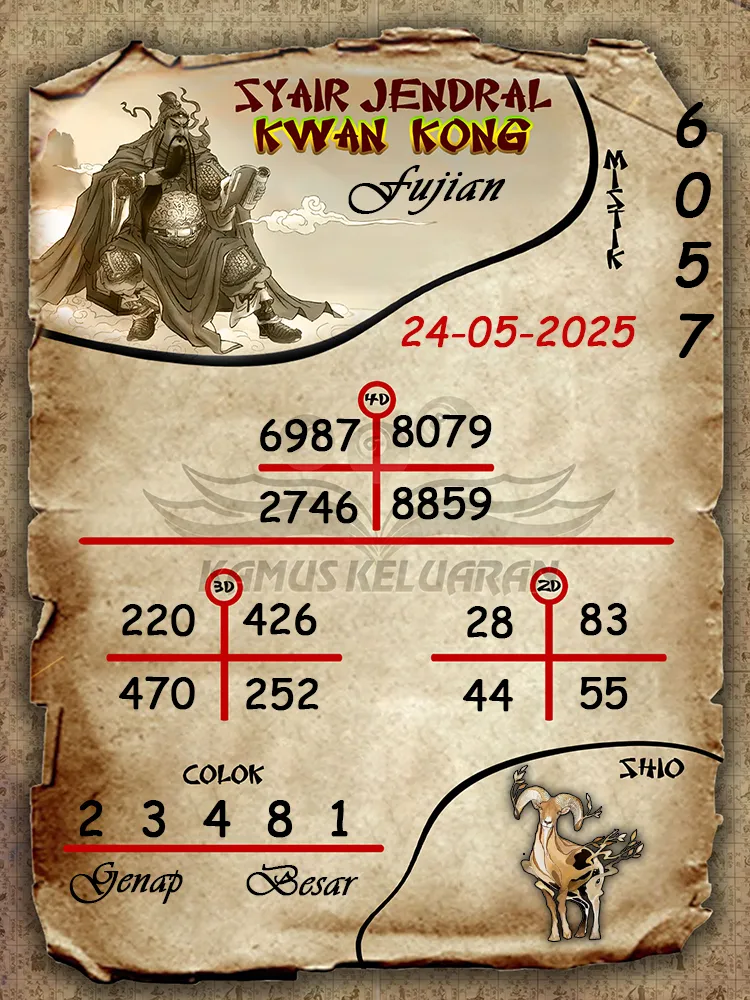 syair jendral kwan kong fujian 24 05 2025