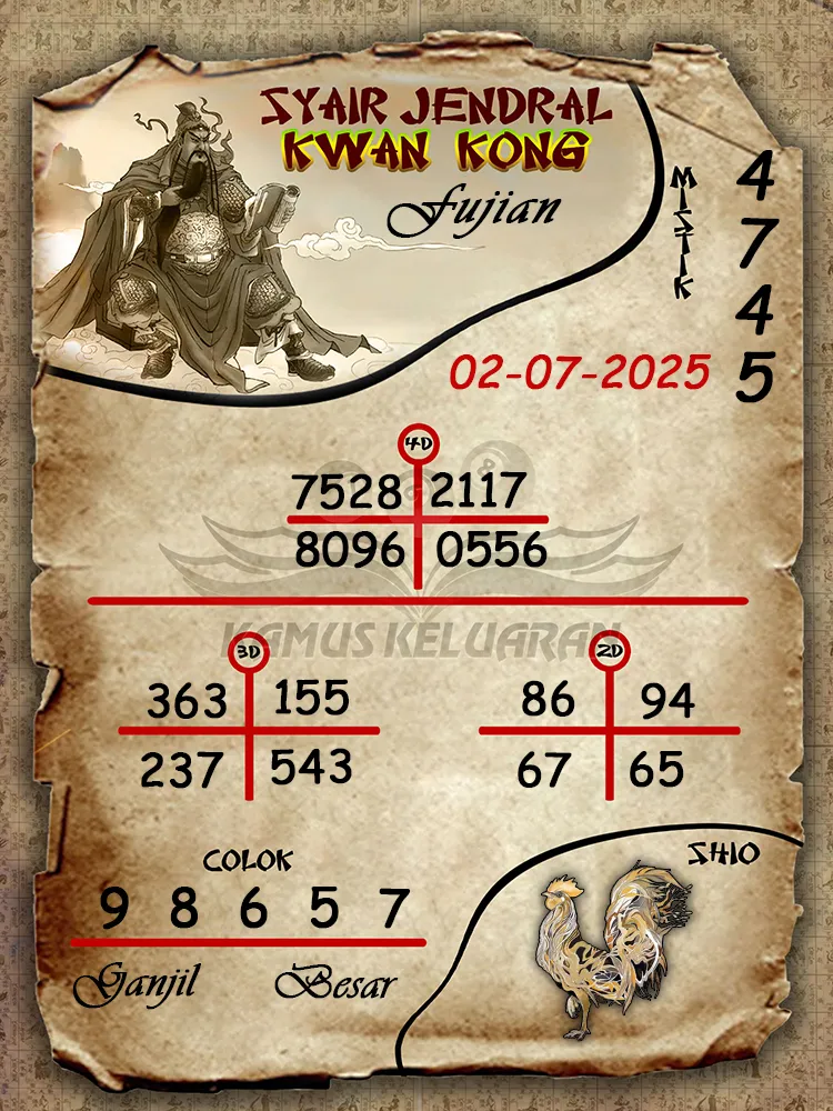 syair jendral kwan kong Fujian 02 07 2025