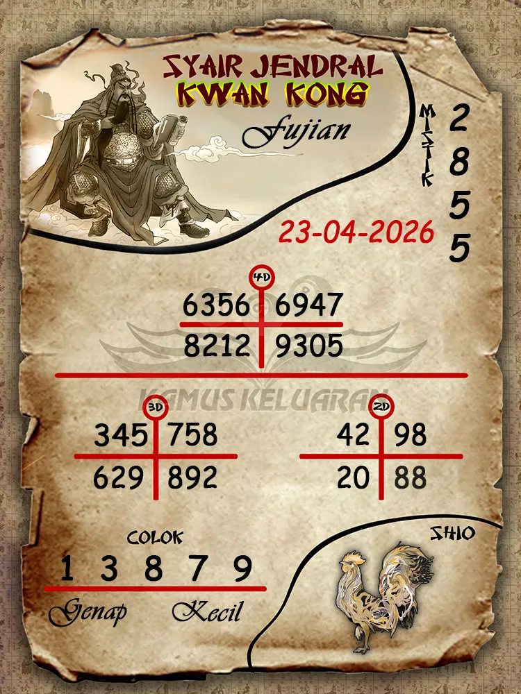 Syair Jendral Kwan Kong Fujian 23 04 2026