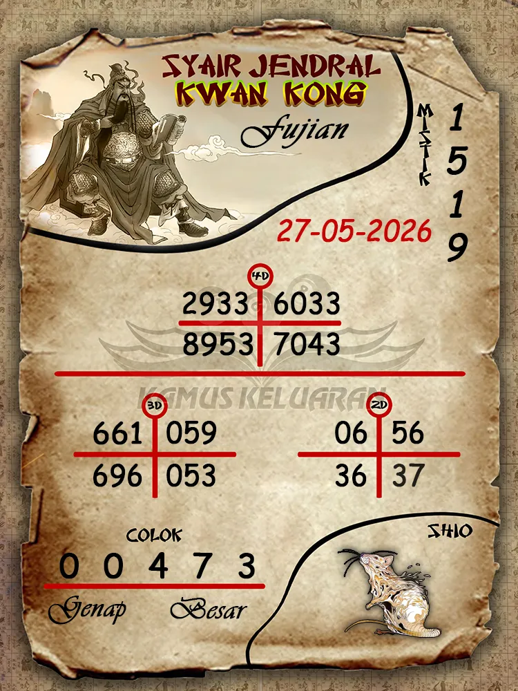 Syair Jendral Kwan Kong Fujian 27 05 2026