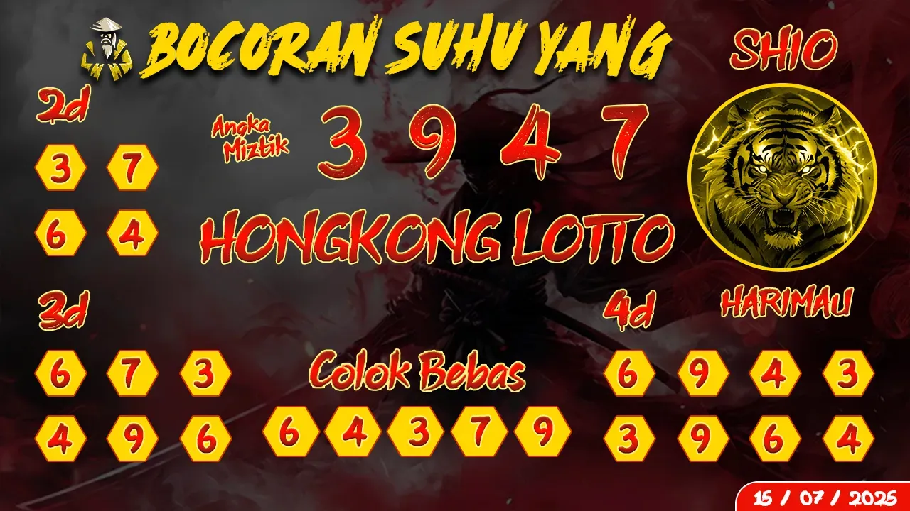 syair Bocoran Suhu Yang Hongkong Lotto 15 07 2025