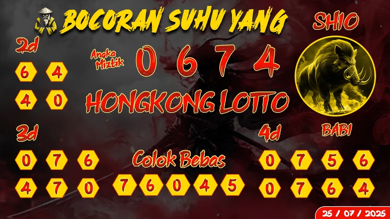 syair Bocoran Suhu Yang Hongkong Lotto 25 07 2025