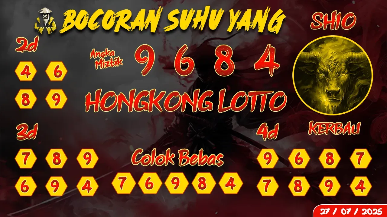 syair Bocoran Suhu Yang Hongkong Lotto 27 07 2025
