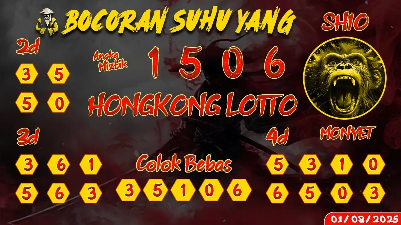 syair Bocoran Suhu Yang Hongkong Lotto 01 08 2025