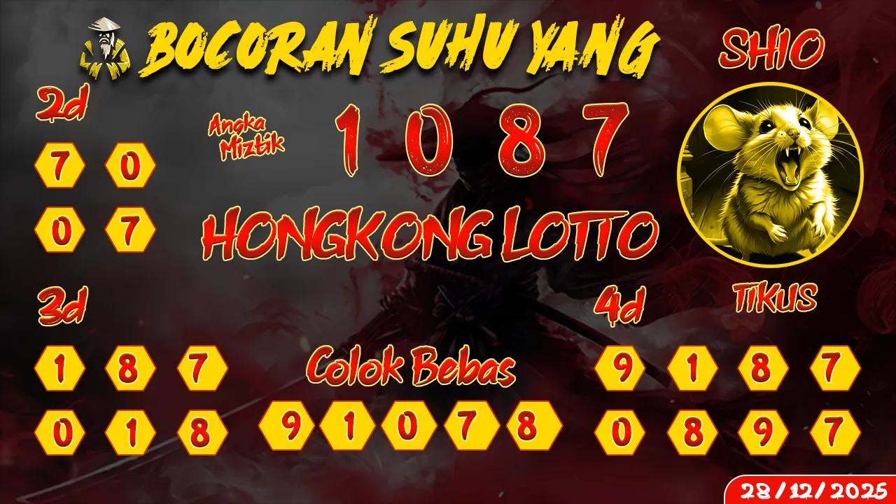 syair Bocoran Suhu Yang Hongkong Lotto 28 12 2025