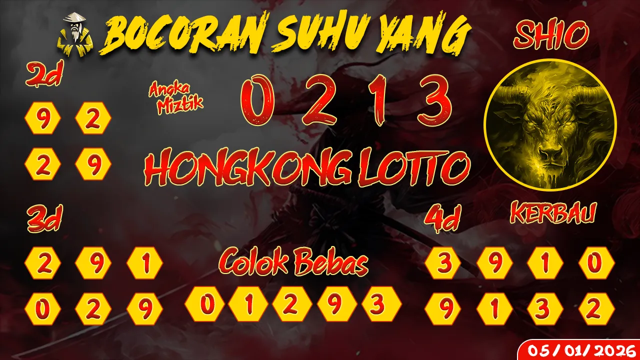 syair Bocoran Suhu Yang Hongkong Lotto 05 01 2026