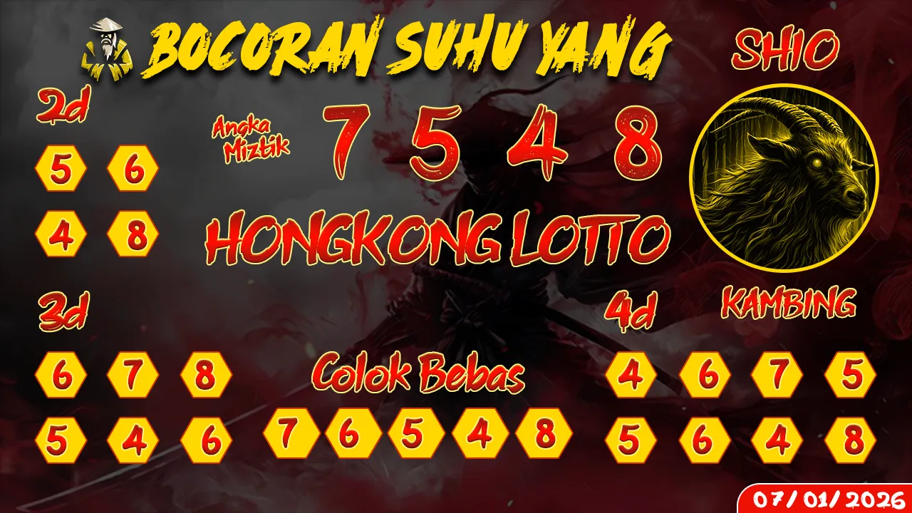 syair Bocoran Suhu Yang Hongkong Lotto 07 01 2026