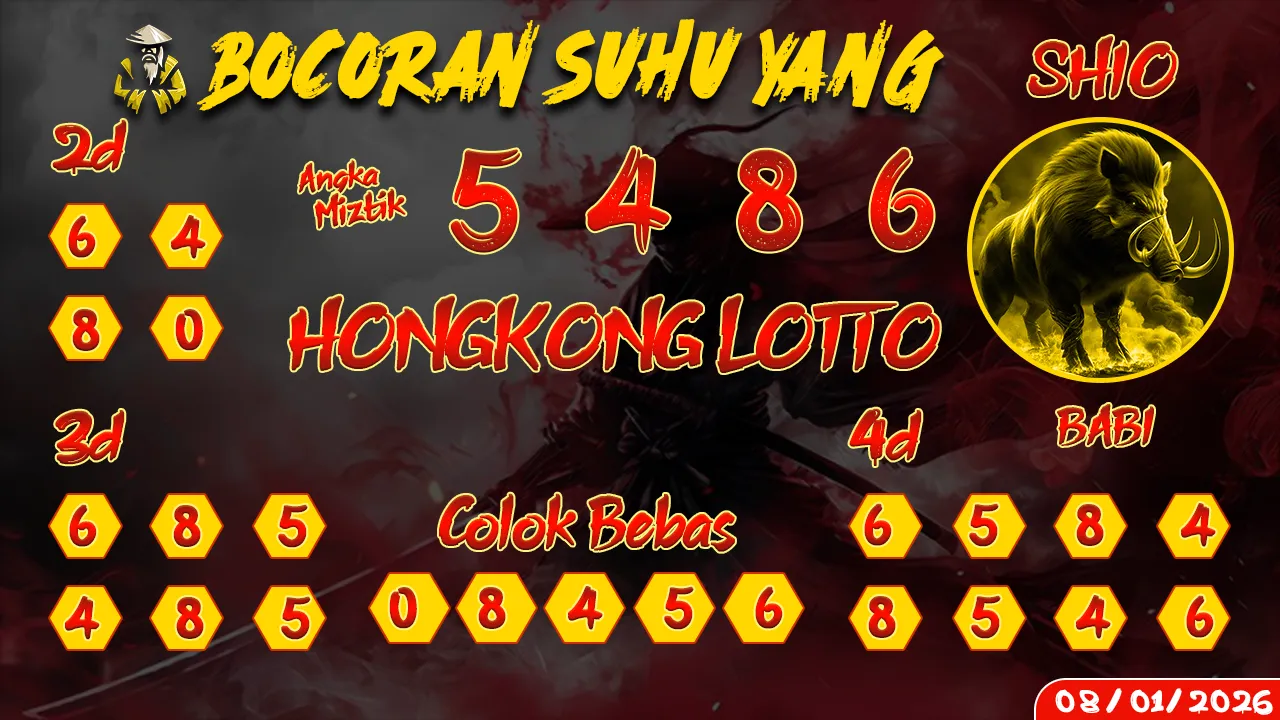 syair Bocoran Suhu Yang Hongkong Lotto 08 01 2026