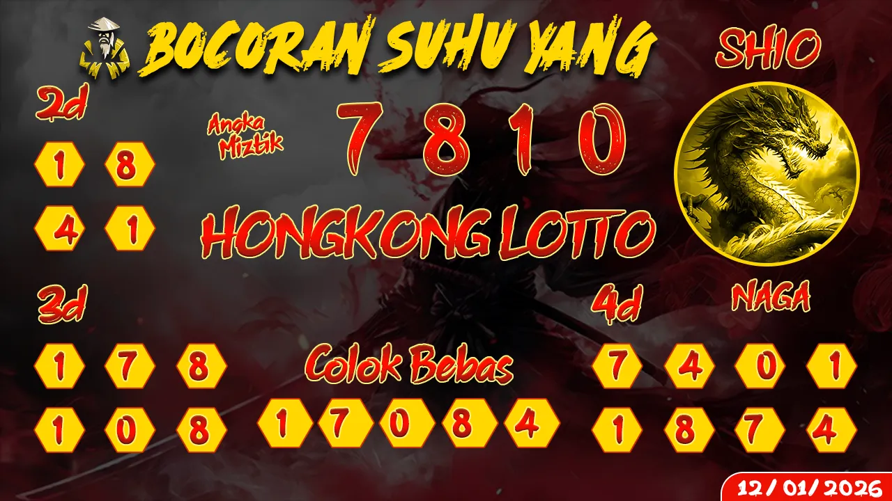 syair Bocoran Suhu Yang Hongkong Lotto 12 01 2026