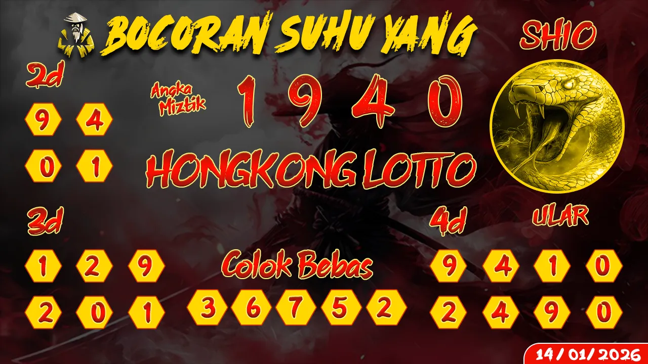 syair Bocoran Suhu Yang Hongkong Lotto 14 01 2026