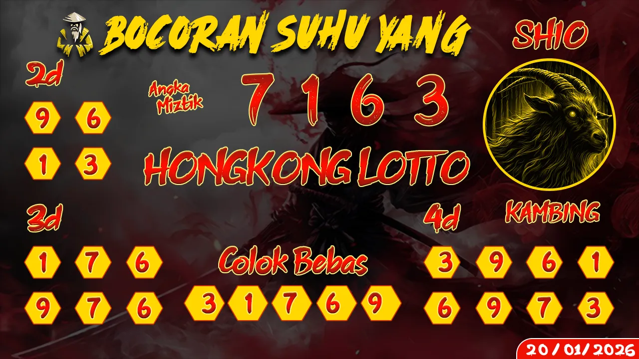 syair Bocoran Suhu Yang Hongkong Lotto 20 01 2026