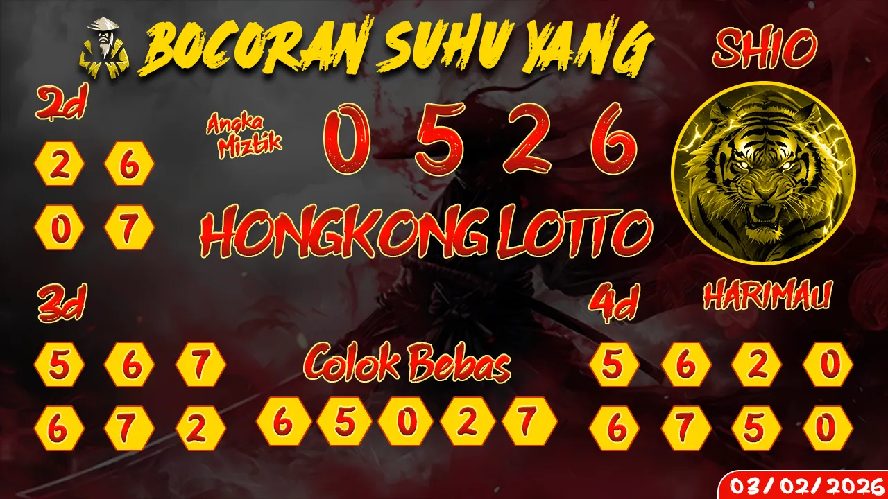 syair Bocoran Suhu Yang Hongkong Lotto 03 02 2026