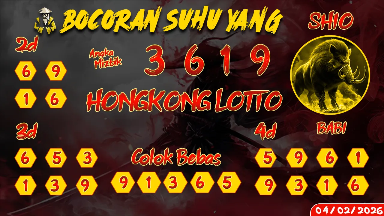 syair Bocoran Suhu Yang Hongkong Lotto 04 02 2026