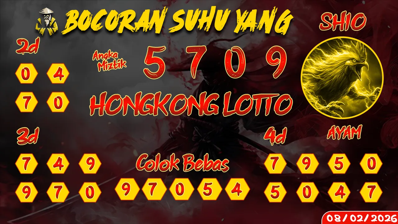 syair Bocoran Suhu Yang Hongkong Lotto 08 02 2026