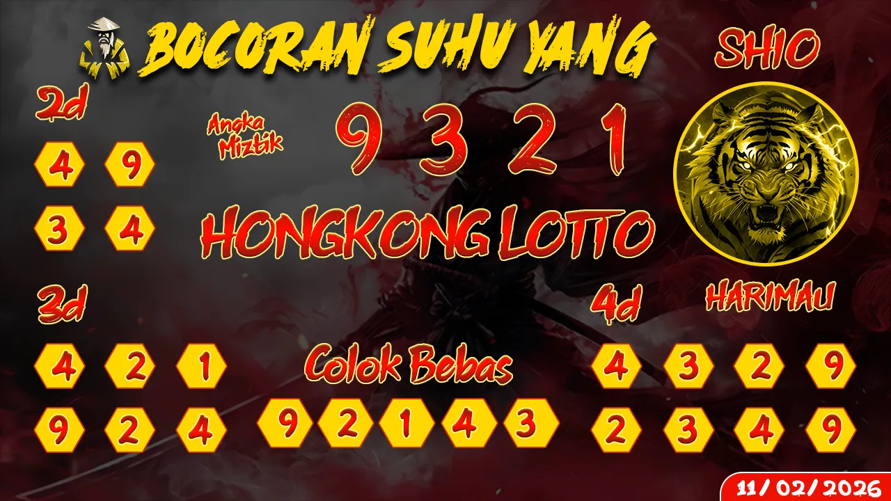 syair Bocoran Suhu Yang Hongkong Lotto 11 02 2026