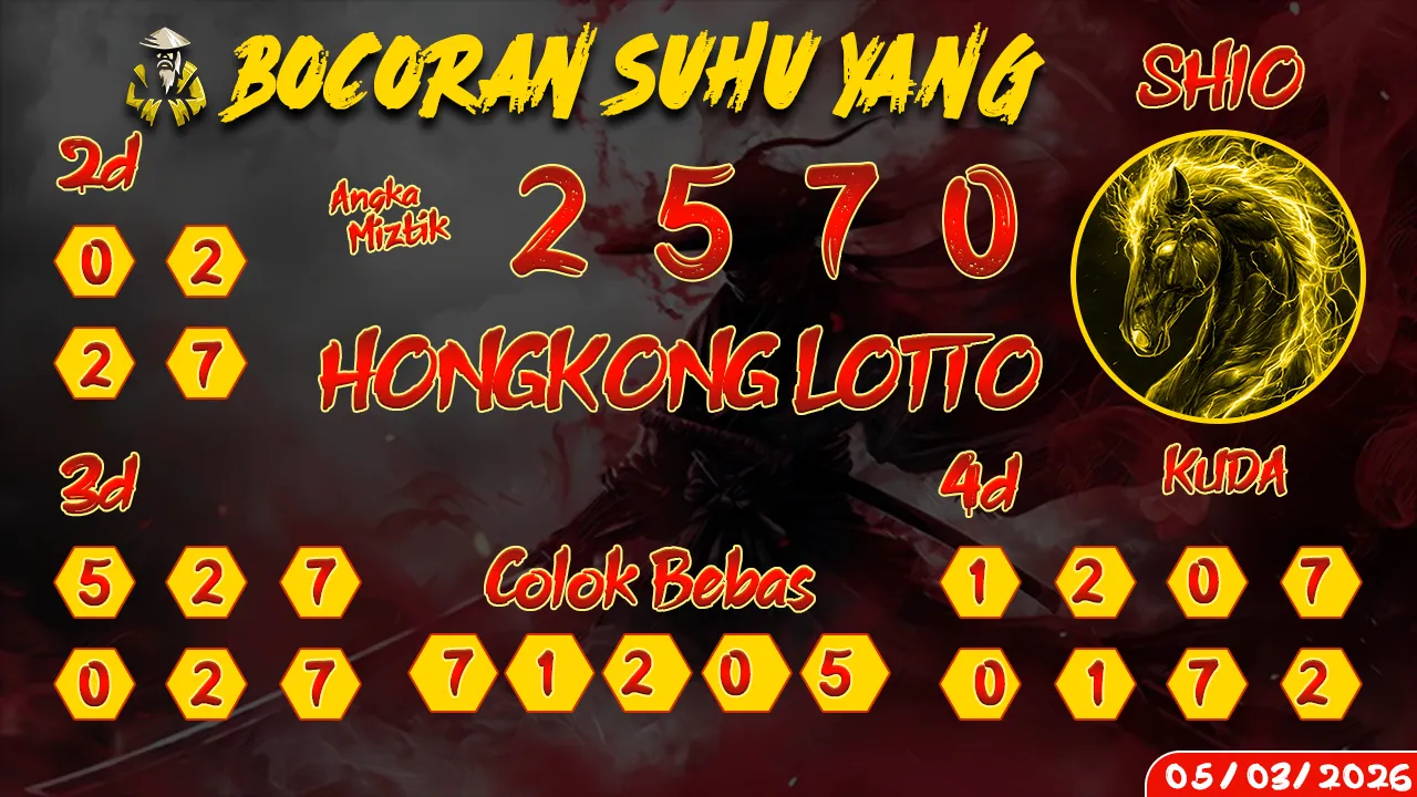syair Bocoran Suhu Yang Hongkong Lotto 05 03 2026