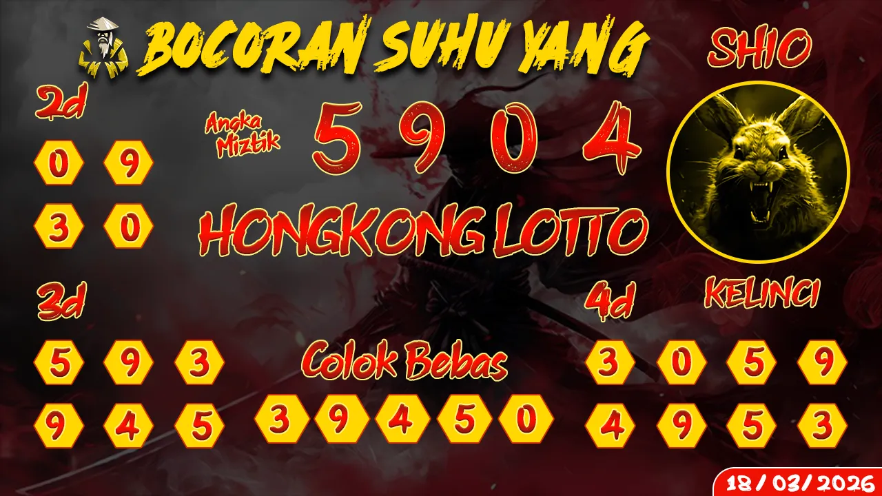 syair Bocoran Suhu Yang Hongkong Lotto 18 03 2026