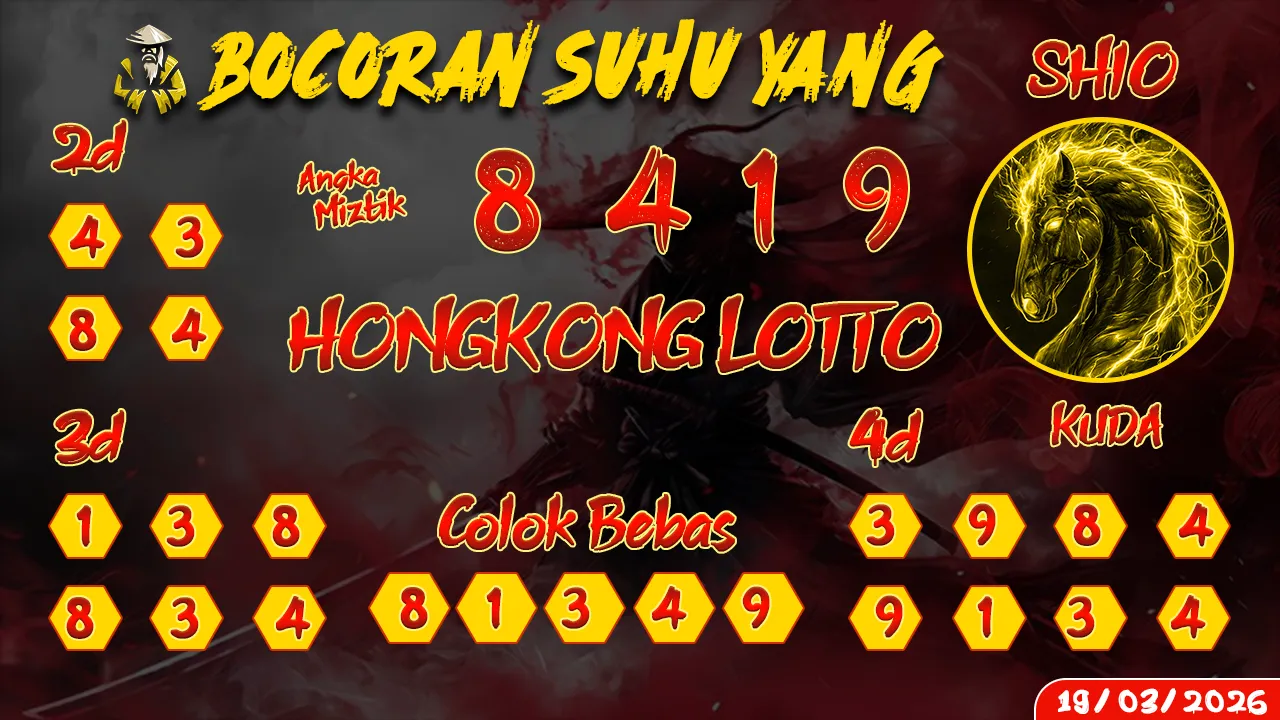 syair Bocoran Suhu Yang Hongkong Lotto 19 03 2026