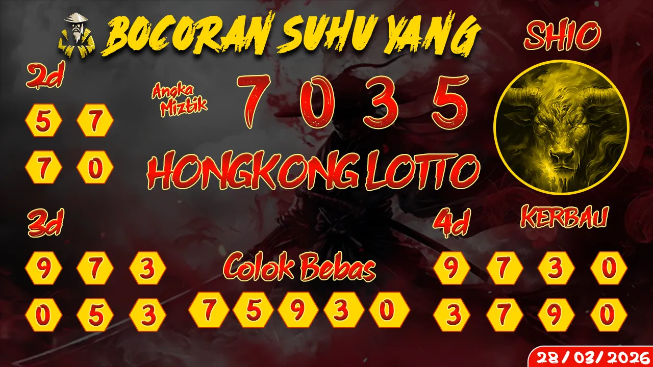 syair Bocoran Suhu Yang Hongkong Lotto 28 03 2026