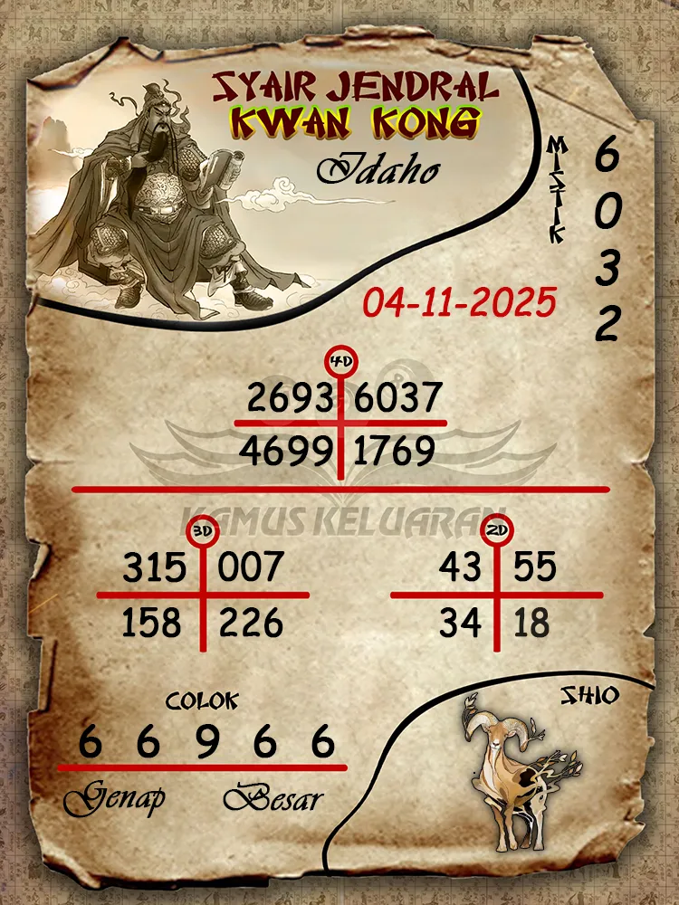 Syair Jendral Kwan Kong Idaho 04 11 2025