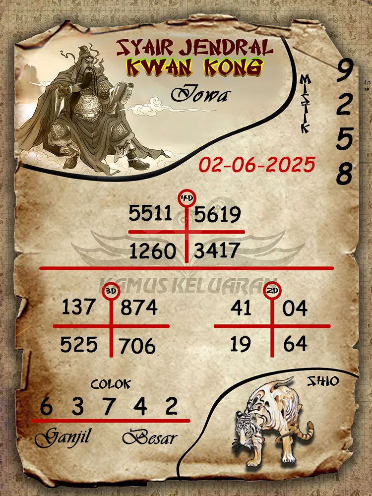 syair jendral kwan kong iowa 02 06 2025