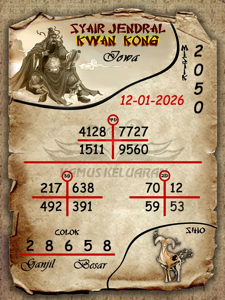 Syair Jendral Kwan Kong Iowa 12 01 2026