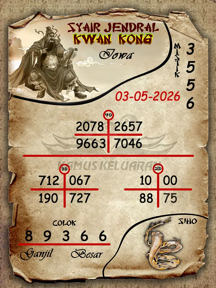 Syair Jendral Kwan Kong Iowa 03 05 2026