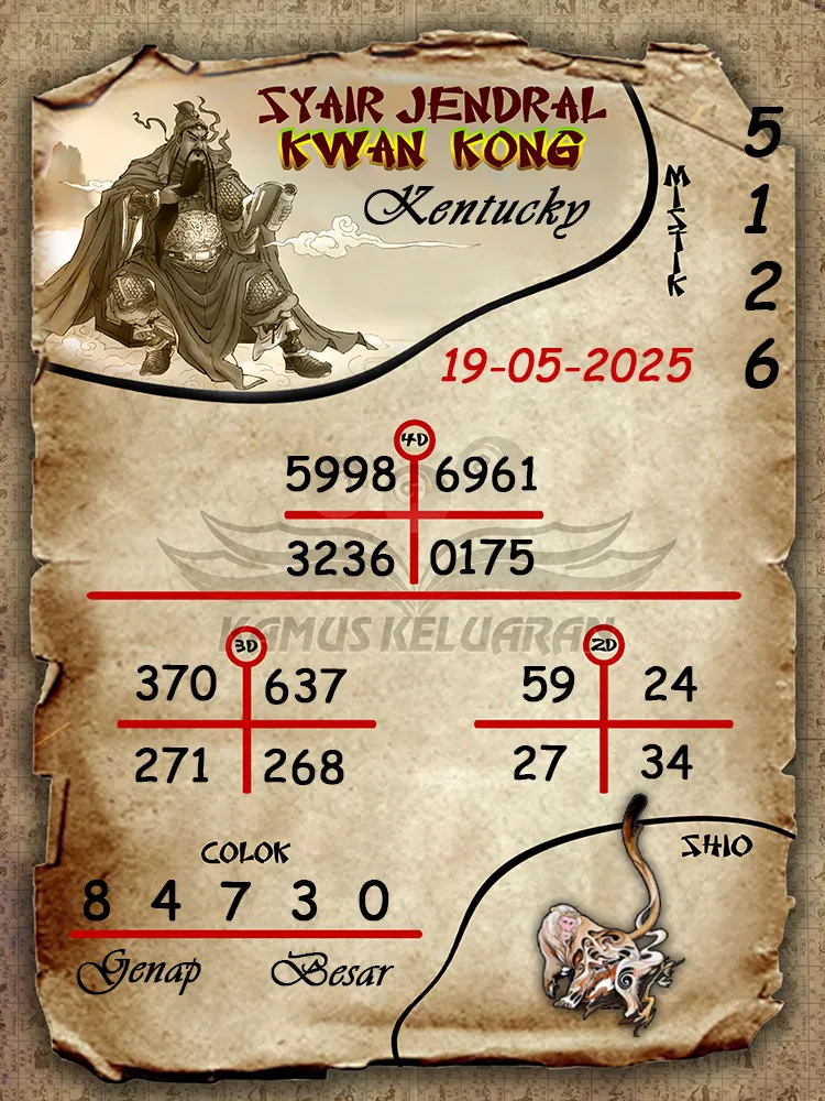 syair jendral kwan kong kentucky 19 05 2025