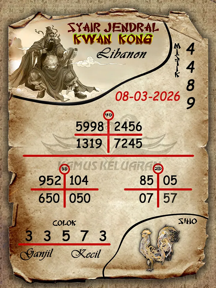Syair Jendral Kwan Kong Libanon 08 03 2026