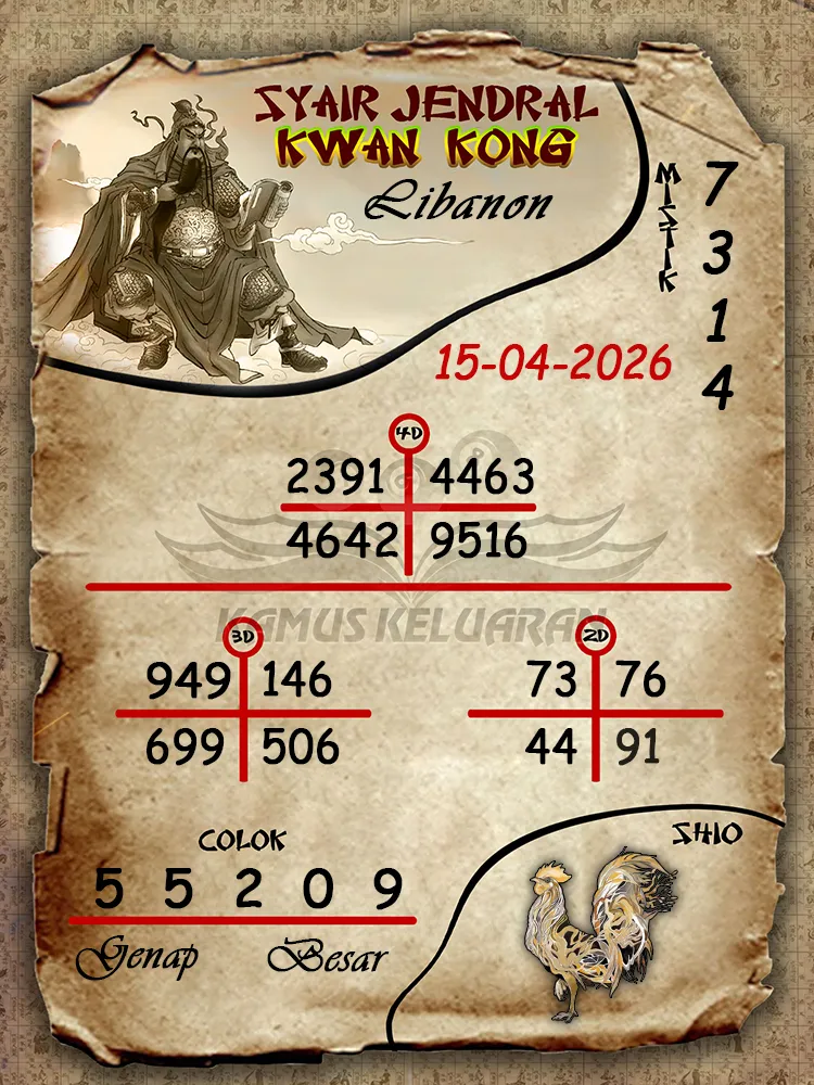 Syair Jendral Kwan Kong Libanon 15 04 2026