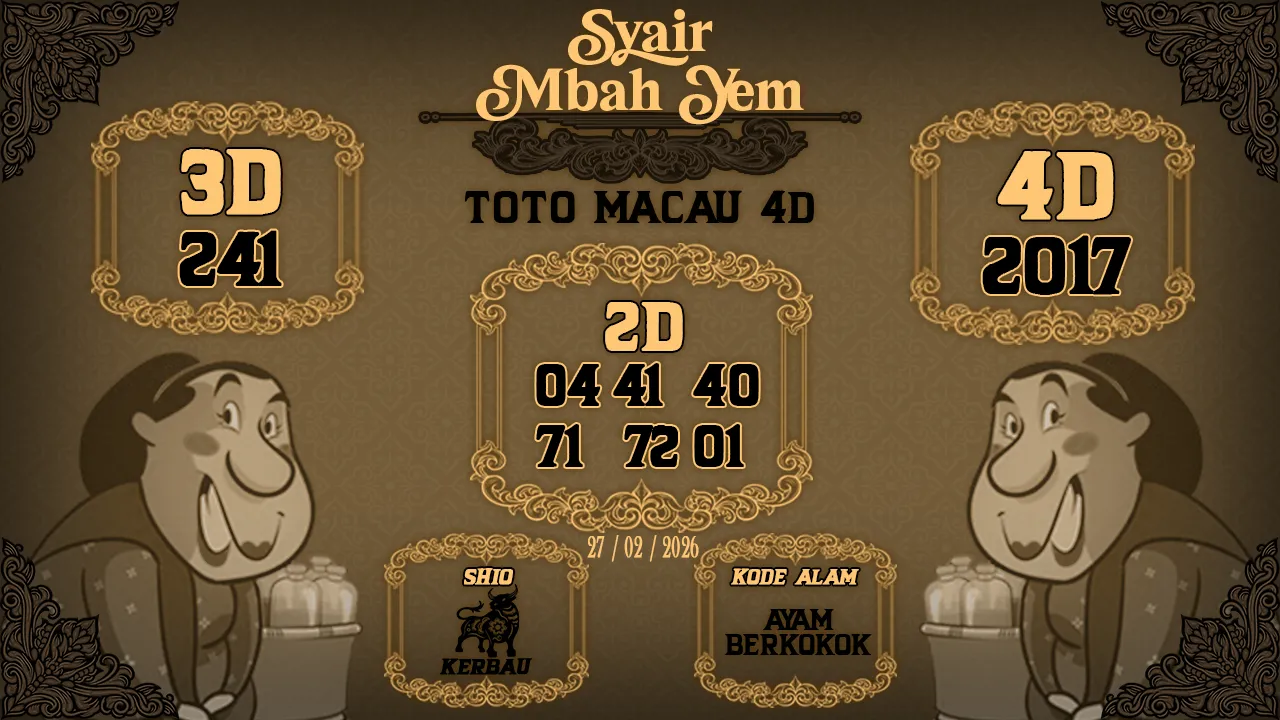 Syair Macau 4D Mbah Yem 27 02 2026