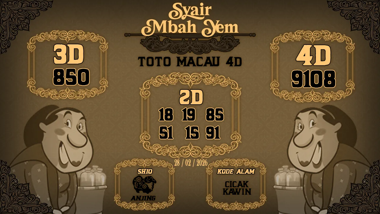 Syair Macau 4D Mbah Yem 28 02 2026