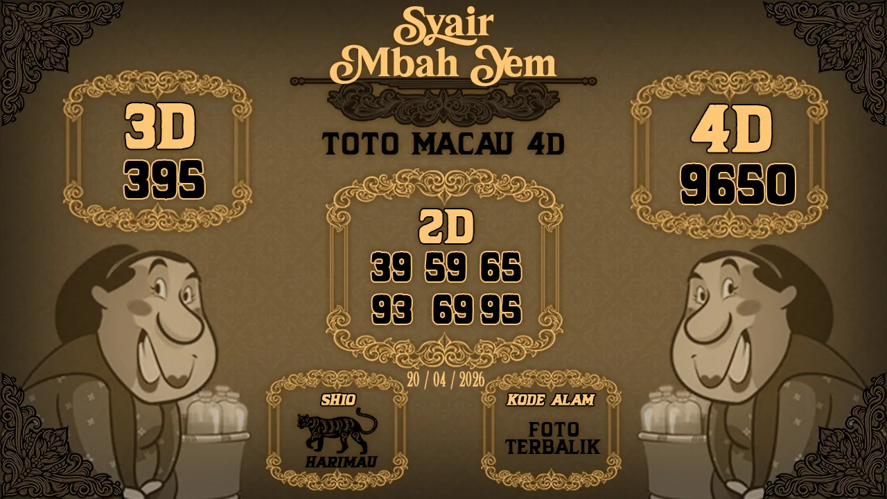 Syair Macau 4D Mbah Yem 20 04 2026