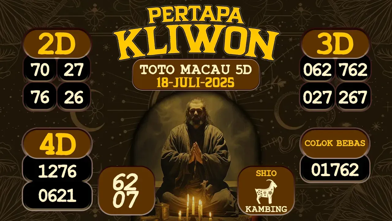 syair Pertapa Kliwon Toto Macau 5D 18 07 2025
