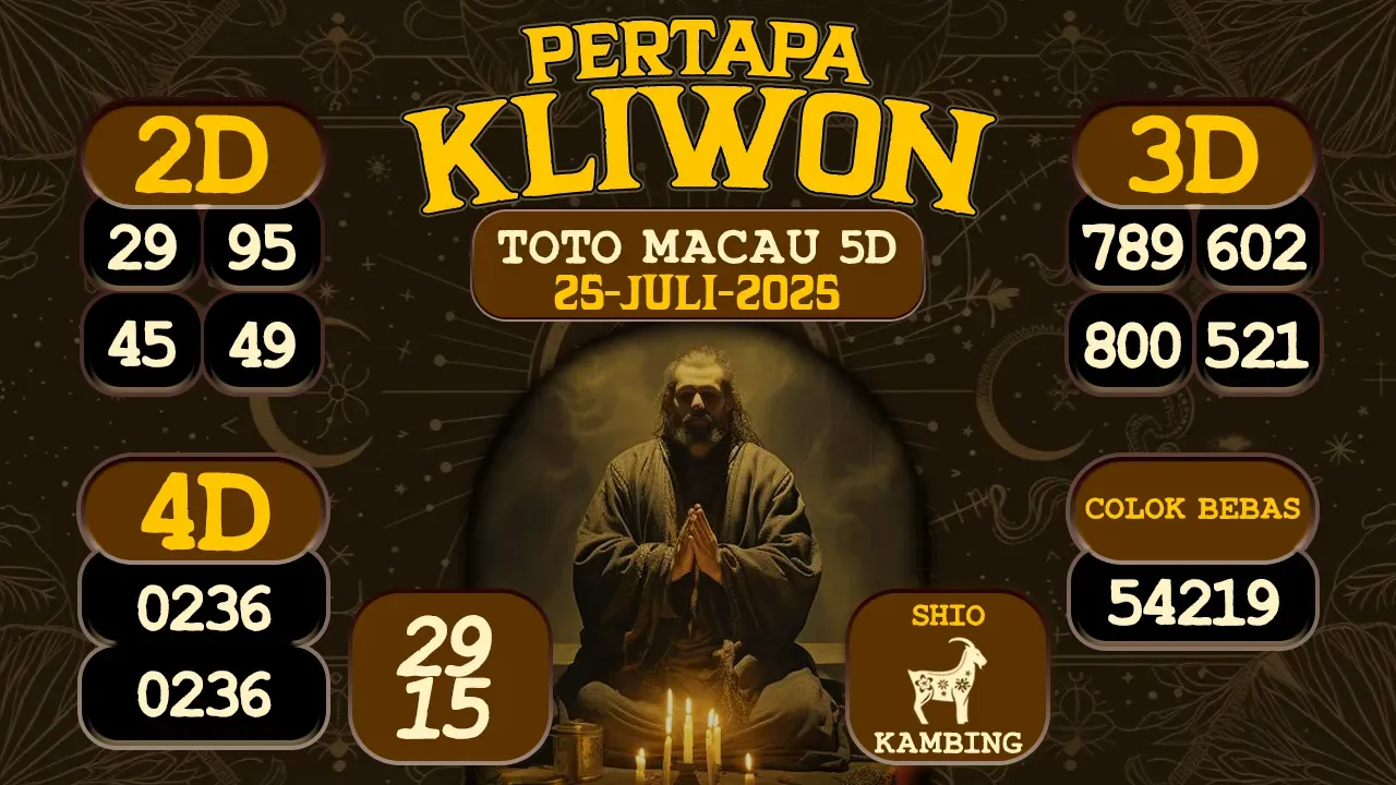 syair Pertapa Kliwon Toto Macau 5D 25 07 2025