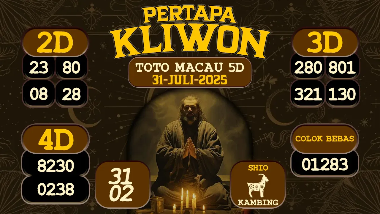 syair Pertapa Kliwon Toto Macau 5D 31 07 2025