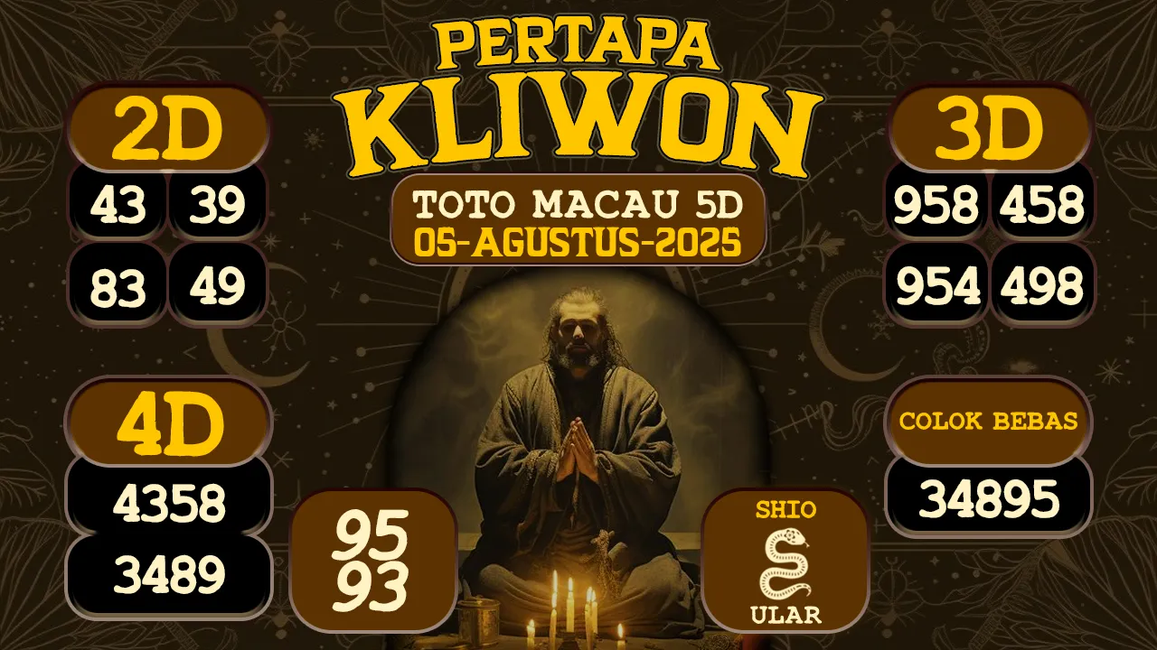 syair Pertapa Kliwon Toto Macau 5D 05 08 2025