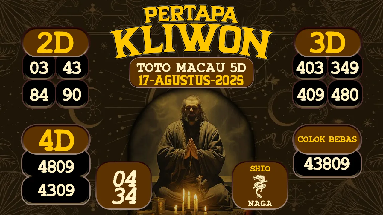 syair Pertapa Kliwon Toto Macau 5D 17 08 2025