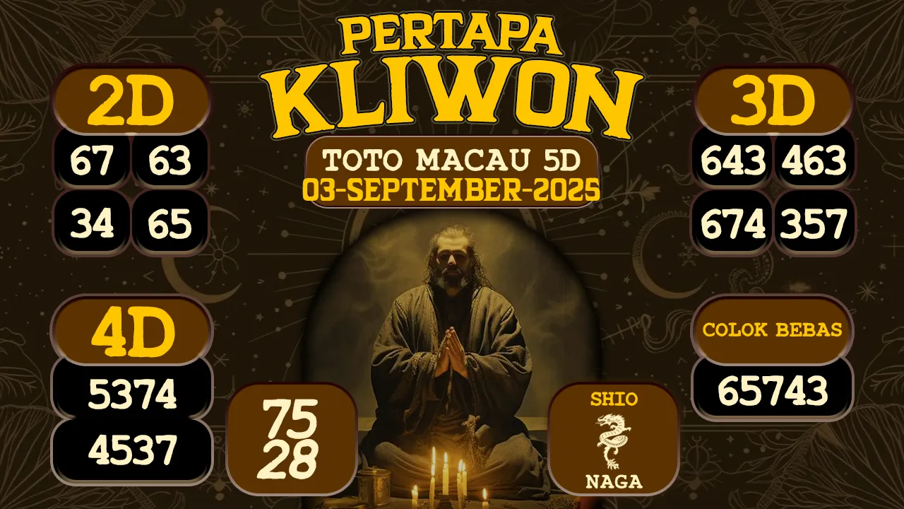 syair Pertapa Kliwon Toto Macau 5D 03 09 2025