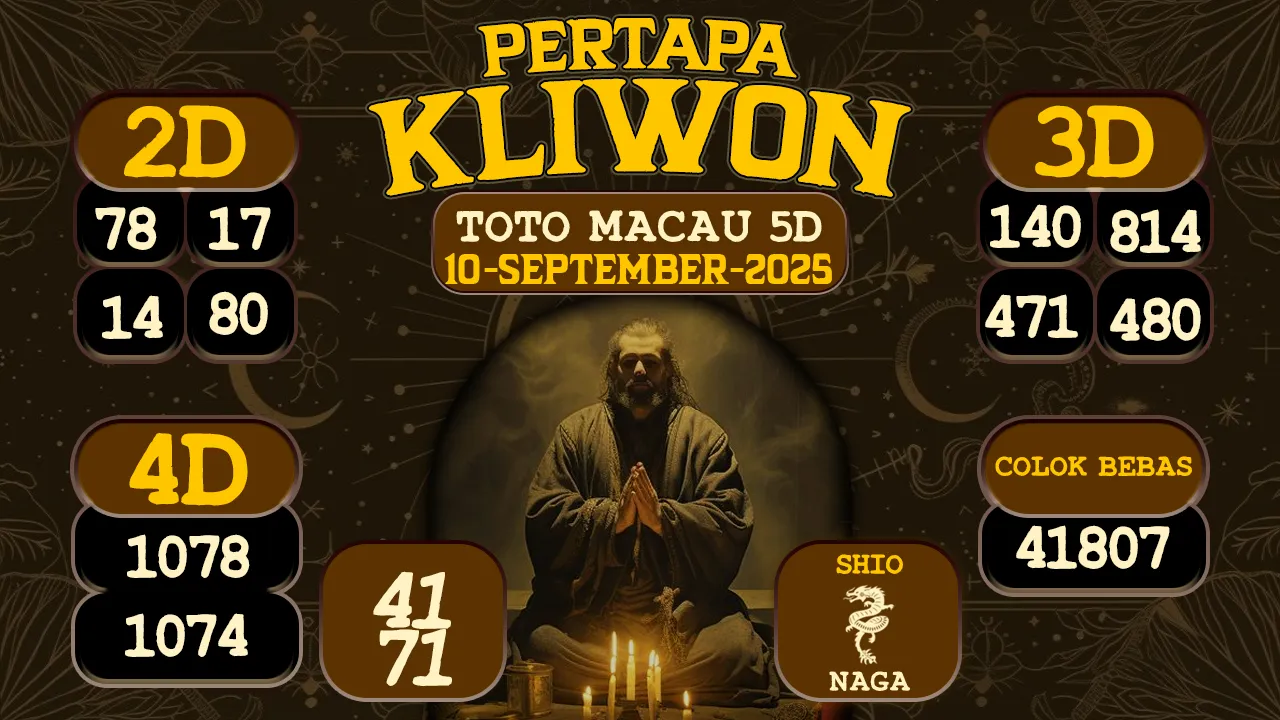 syair Pertapa Kliwon Toto Macau 5D 10 09 2025