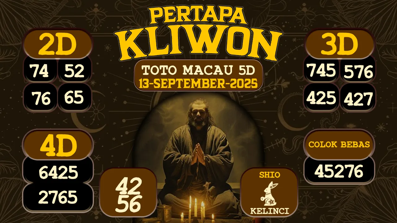 syair Pertapa Kliwon Toto Macau 5D 13 09 2025