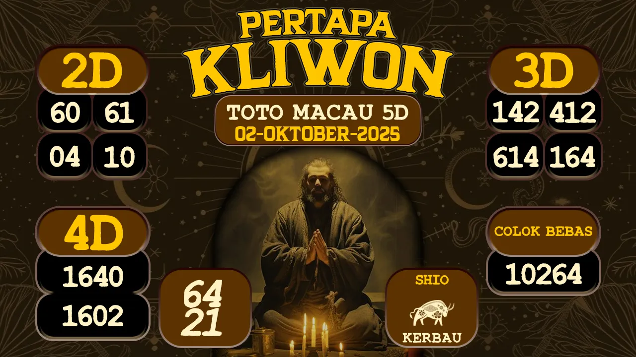 syair Pertapa Kliwon Toto Macau 5D 02 10 2025