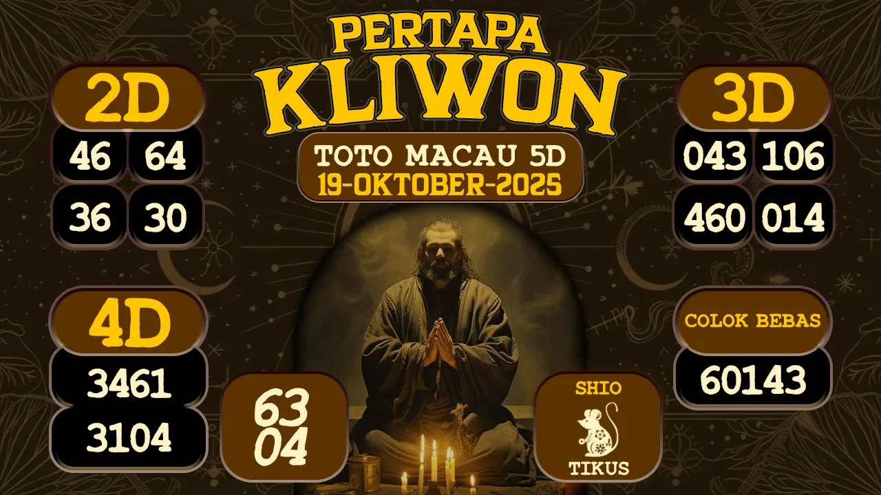 syair Pertapa Kliwon Toto Macau 5D 19 10 2025