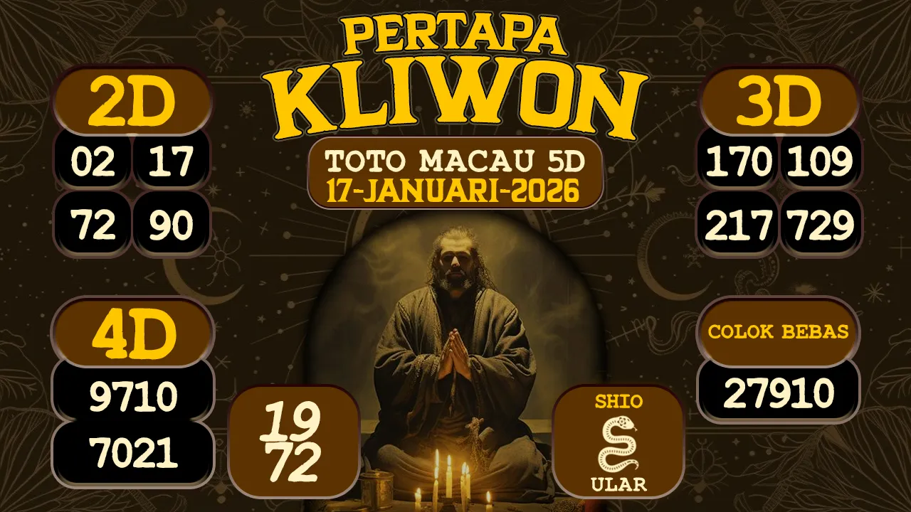 syair Pertapa Kliwon Toto Macau 5D 17 01 2026