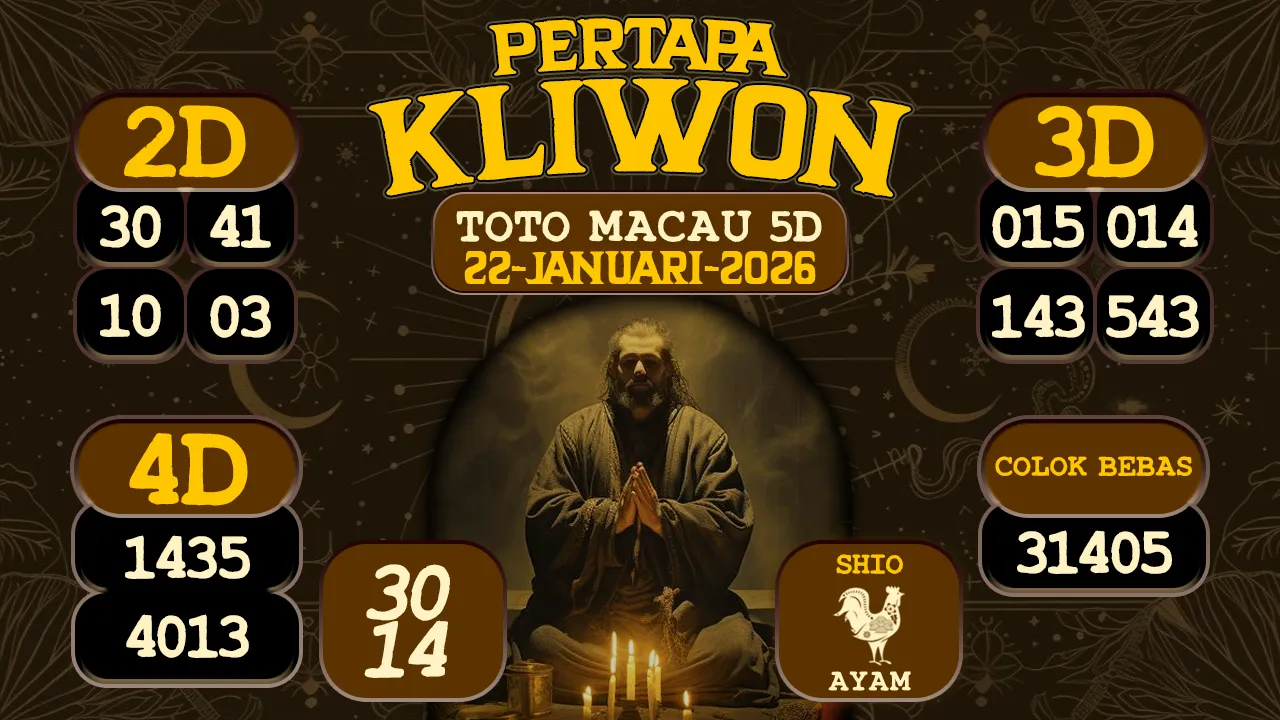 syair Pertapa Kliwon Toto Macau 5D 22 01 2026