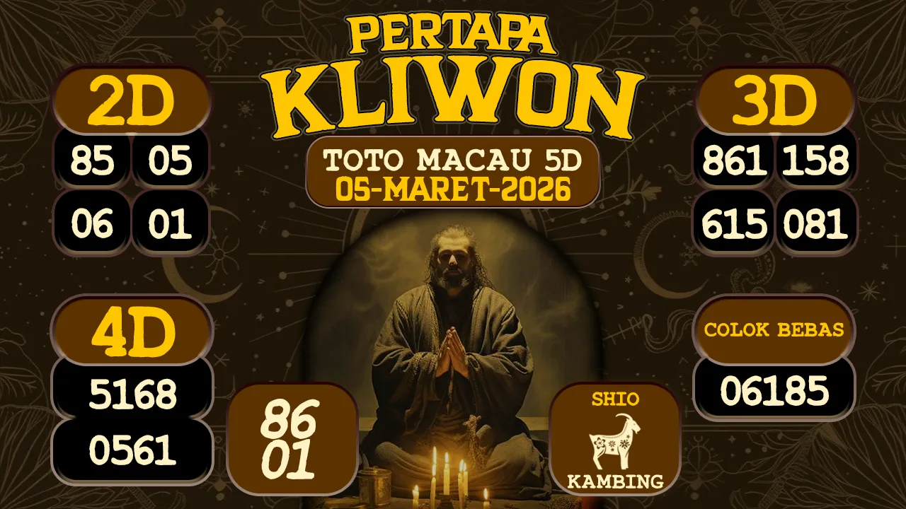 syair Pertapa Kliwon Toto Macau 5D 05 03 2026