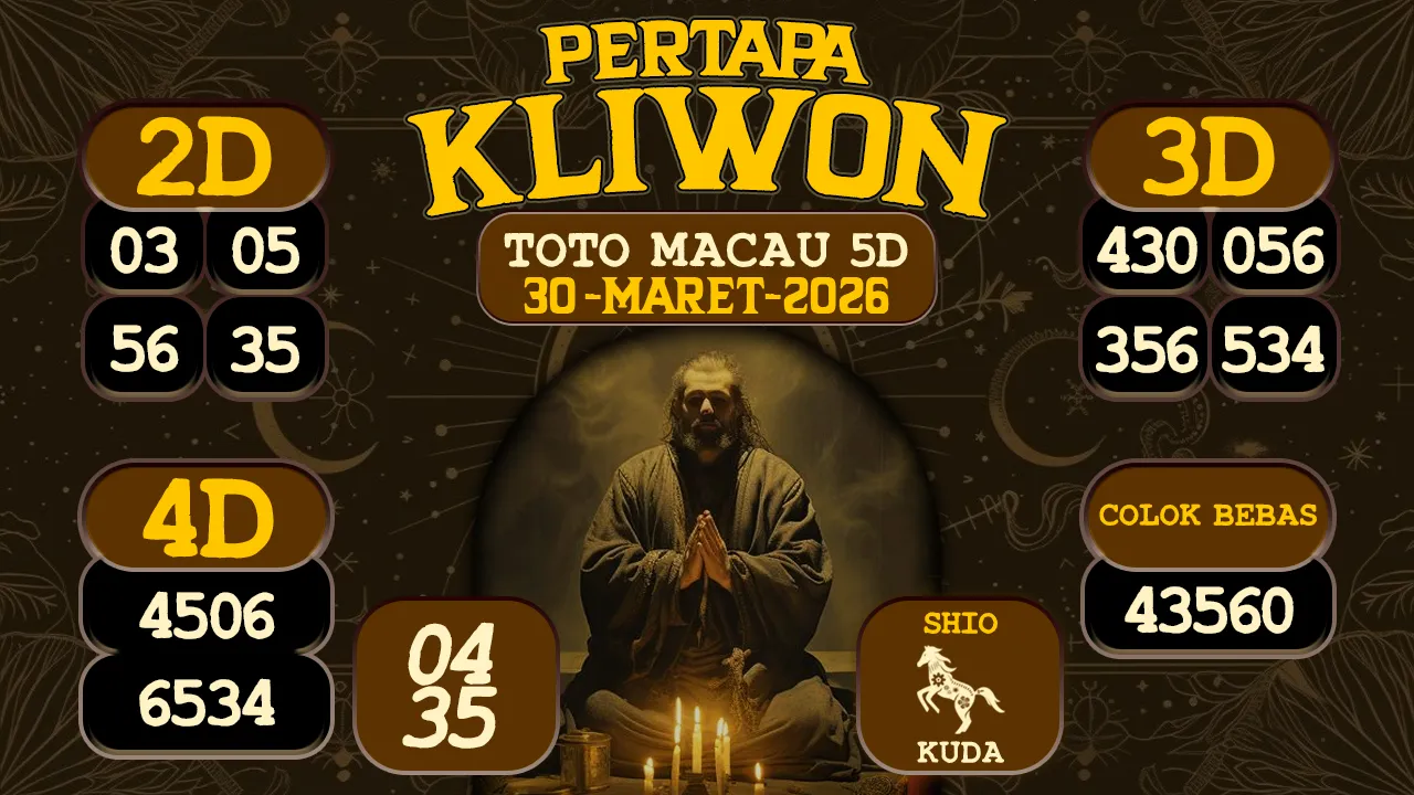 syair Pertapa Kliwon Toto Macau 5D 30 03 2026